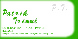 patrik trimml business card